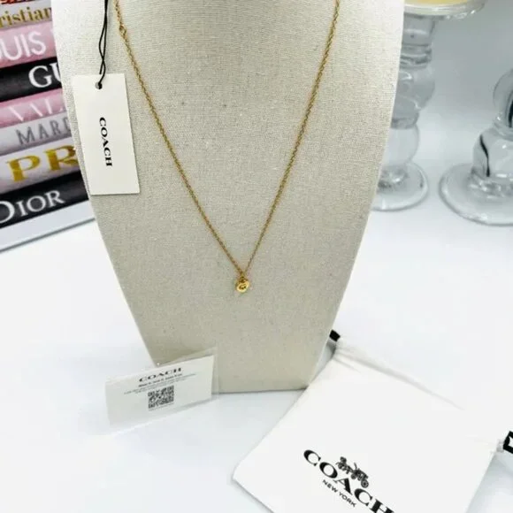 COACH Heart-Shaped Pendant Necklace (BRAND-NEW & BEAUTIFUL!) - Picture 3 of 5